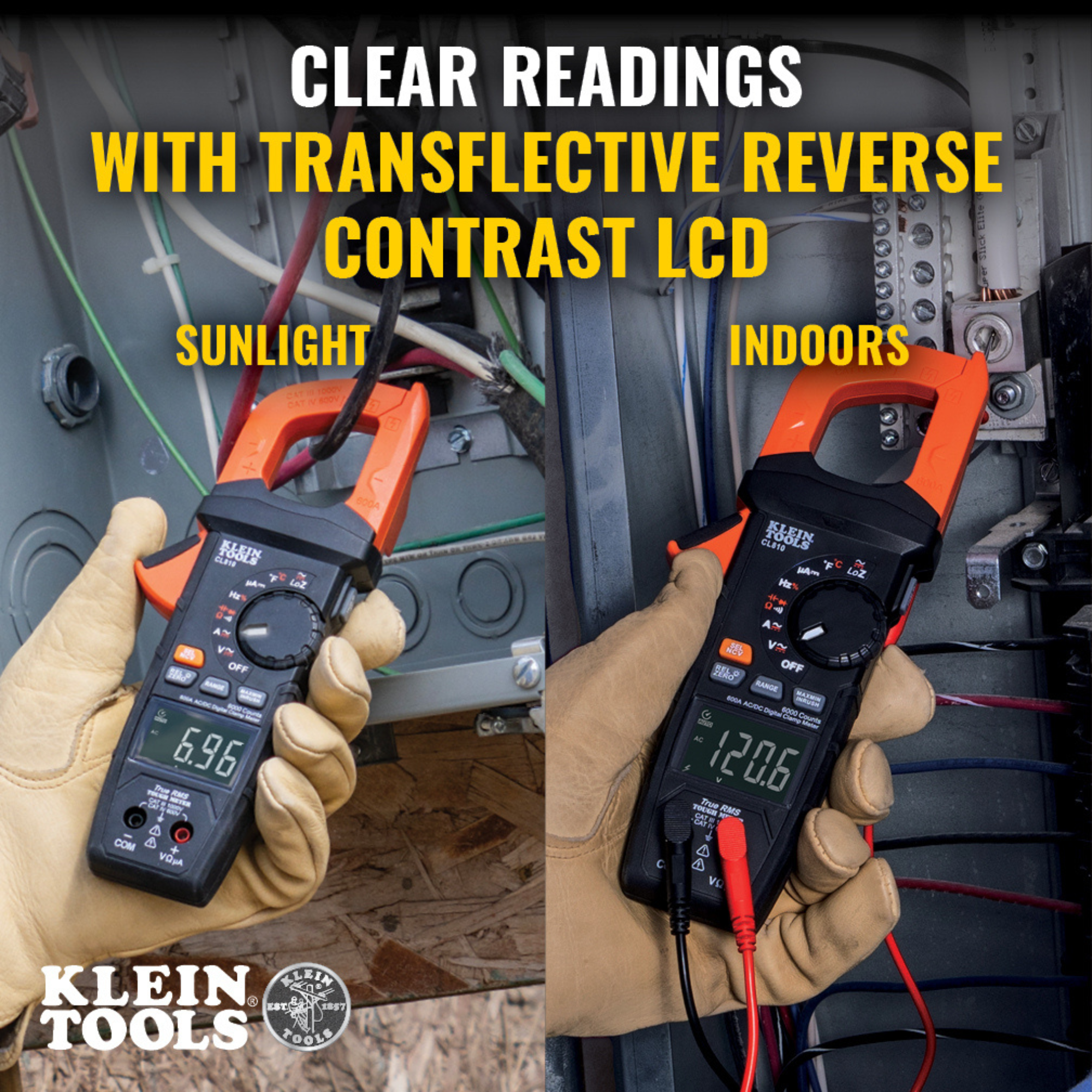 Klein Tools 600A AC/DC Auto-Ranging TRMS Clamp Meter from Columbia Safety